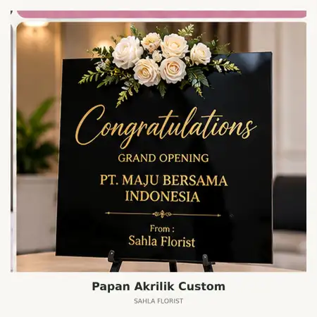 Papan Bunga Akrilik Lippo Cikarang